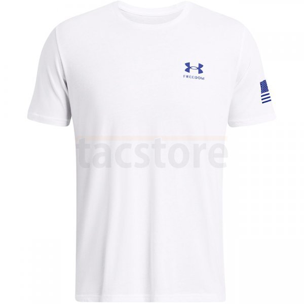 Under Armour Mens Freedom Flag Gradient T-Shirt - White / Blue - L