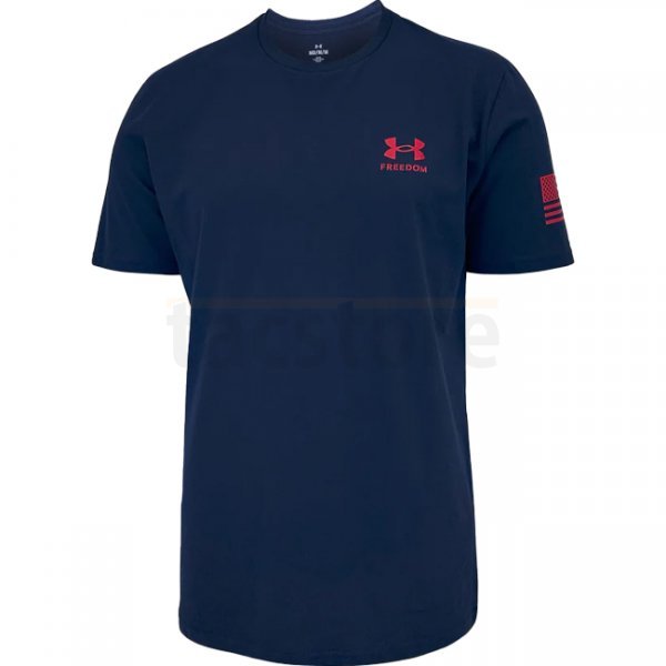 Under Armour Mens Freedom Flag Gradient T-Shirt - Midnight Navy / Red - L