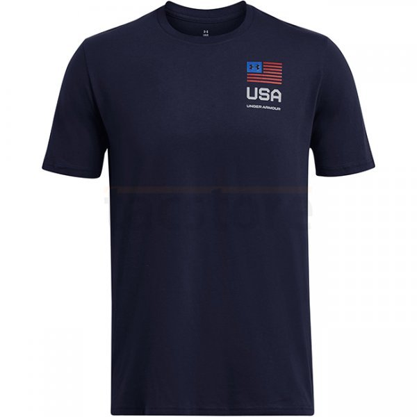 Under Armour Mens Freedom Amp Chest T-Shirt - Midnight Navy - L