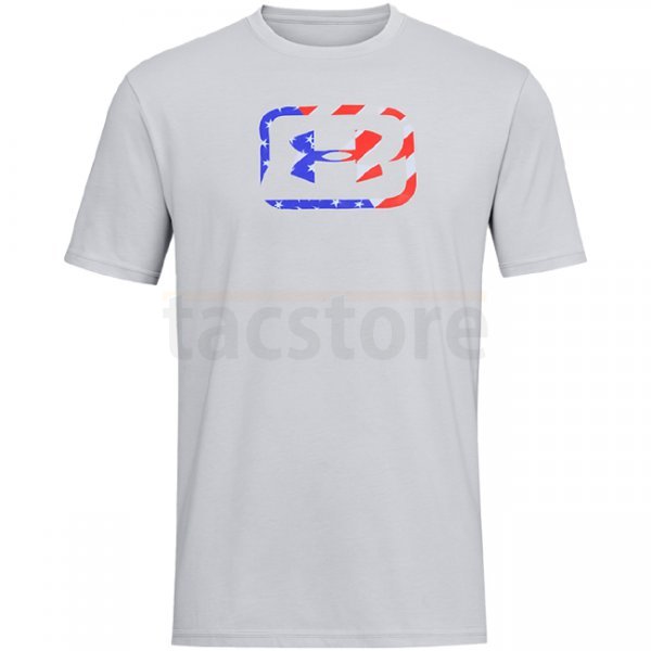 Under Armour Mens Freedom Hook T-Shirt - Mod Grey Heather / Royal - M