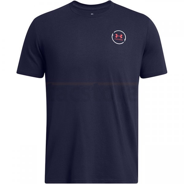 Under Armour Mens Freedom Bass Short Sleeve T-Shirt - Navy Blue - 2XL