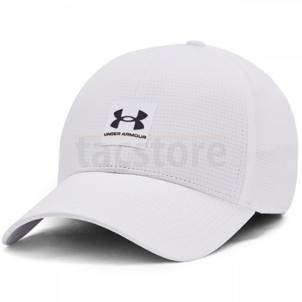 Under Armour Mens ArmourVent Stretch Fit Cap - White / Grey - S/M