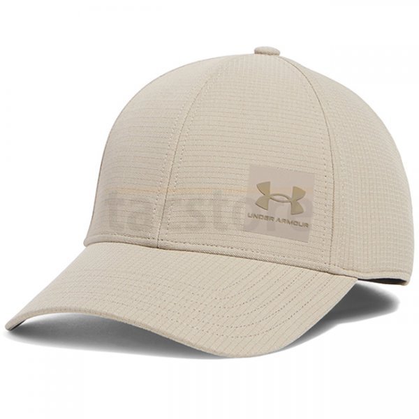 Under Armour Mens ArmourVent Stretch Fit Cap - Khaki - S/M