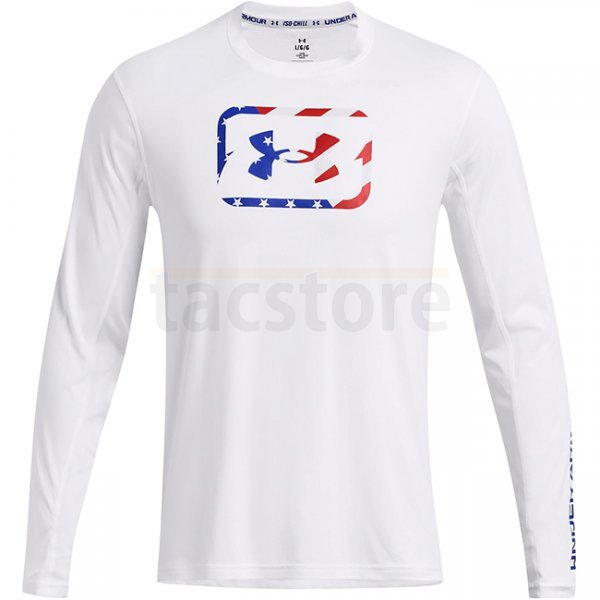 Under Armour Mens Fish Pro Freedom Long Sleeve - White - 2XL