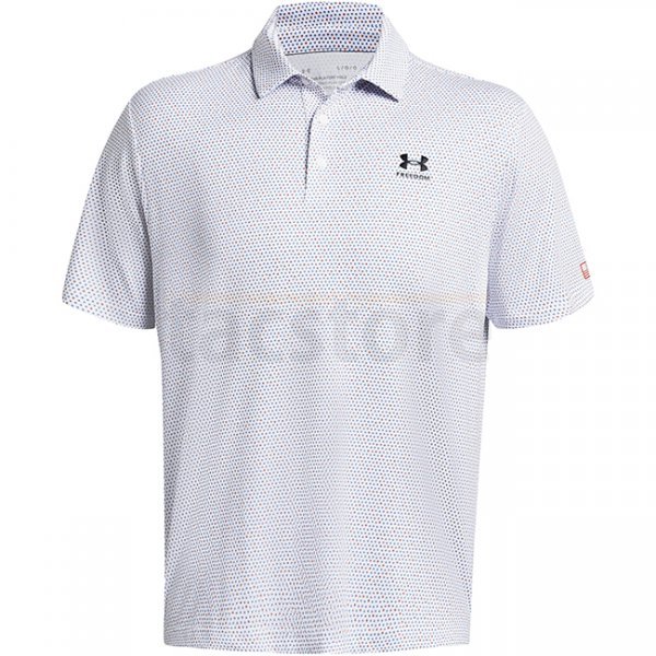 Under Armour Playoff 3.0 Freedom Print Polo - White / Red - M