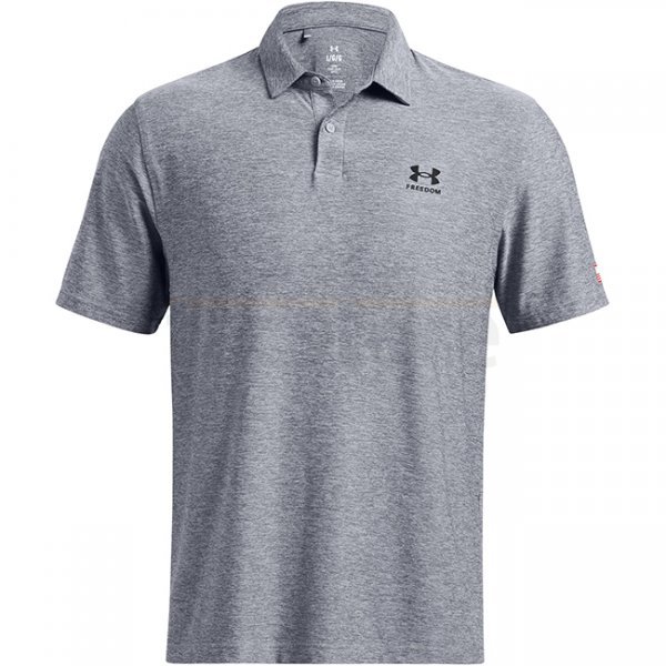 Under Armour Mens Tee To Green Freedom Polo - Steel / Black - XL