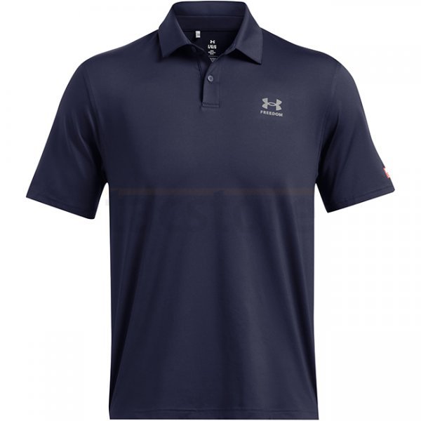 Under Armour Mens Tee To Green Freedom Polo - Navy Blue / Grey - 3XL