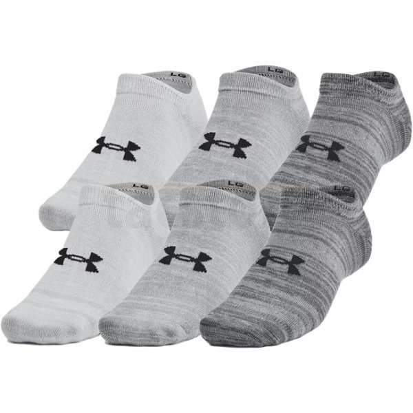 Under Armour Essential 6-Pack Low Cut Socks - Grey / Grey / Anthracite - S