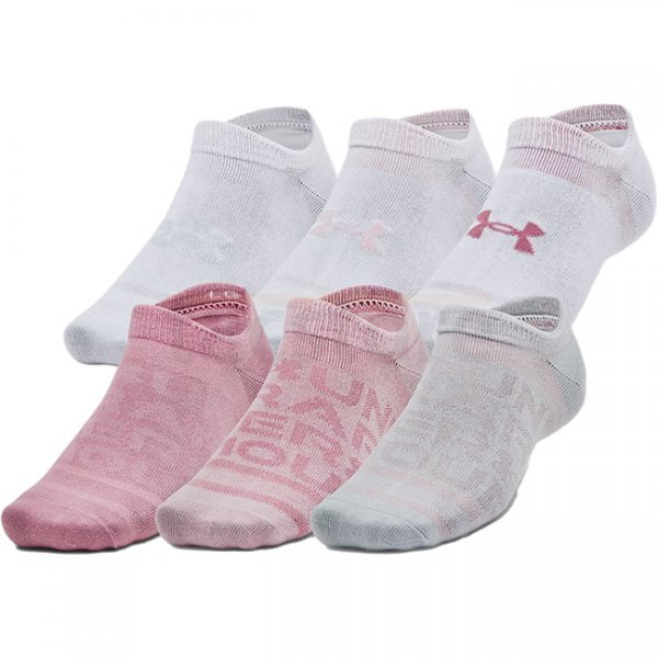 Under Armour Essential 6-Pack Low Cut Socks - Pink Elixir / Pink - XL