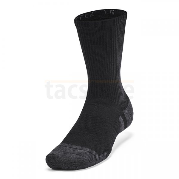Under Armour Performance Tech 6-Pack Crew Socks - Black / Jet Grey - M