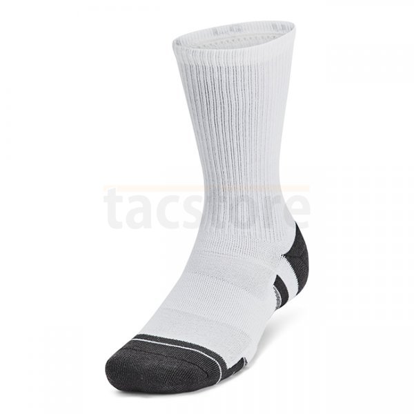 Under Armour Performance Tech 6-Pack Crew Socks - White / White - L
