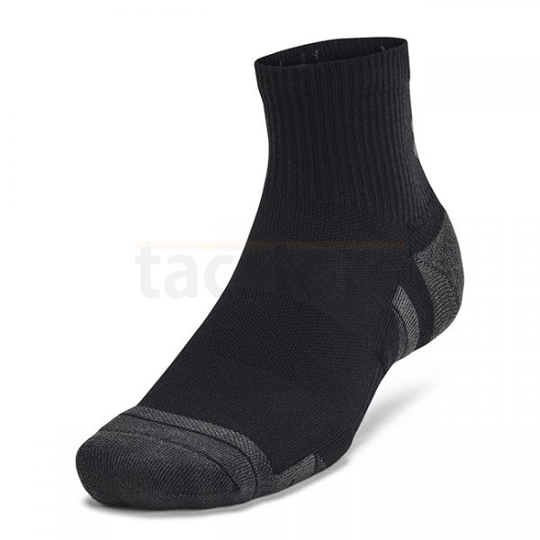 Under Armour Performance Tech 6-Pack Quarter Socks - Black / Jet Grey - XL