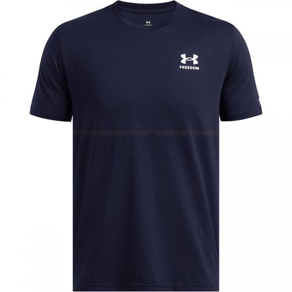 Under Armour Mens Freedom Veterans Day T-Shirt - Navy Blue / White - M