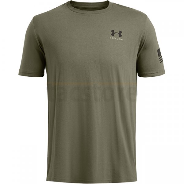 Under Armour Mens Freedom By Land T-Shirt - Marine OD Green / Black - S