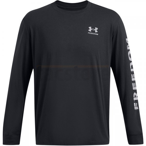 Under Armour Mens Freedom Flag Long Sleeve - Black / White - S