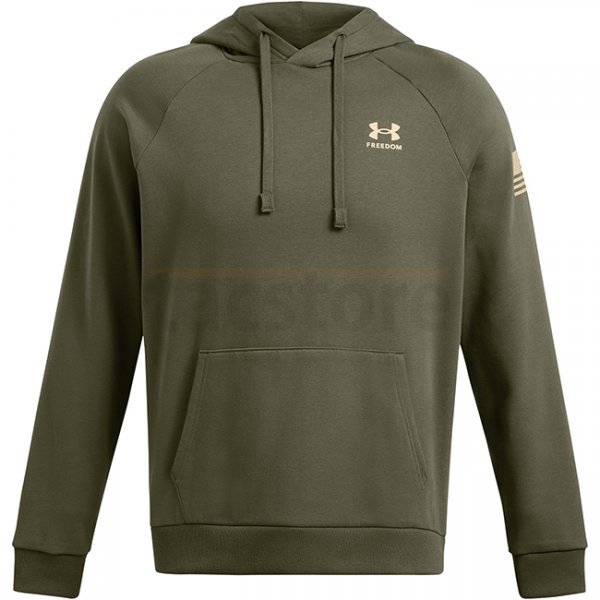 Under Armour Mens Freedom Flag Hoodie - Marine OD Green / Desert Sand - S