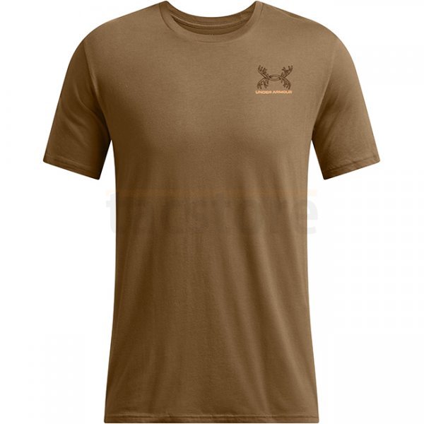Under Armour Mens Schematic White Tail Short Sleeve - Coyote / Gridiron Brown - 2XL
