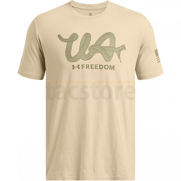 Under Armour Mens Freedom Military T-Shirt - Desert Sand / Olive - 2XL