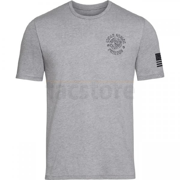 Under Armour Freedom Skull T-Shirt - Steel Light Heather / Black - S