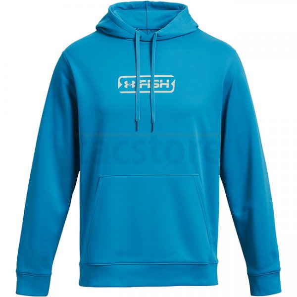 Under Armour Mens Fish Pro Terry Hoodie - Ether Blue / Halo Grey - L