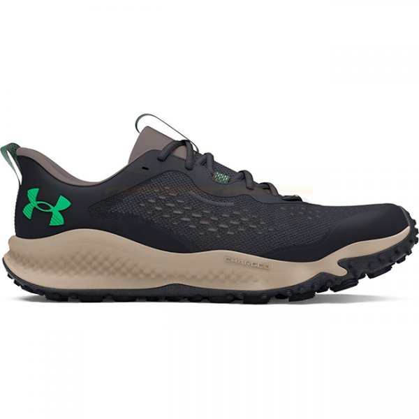 Under Armour Mens Charged Maven Trail Running Shoes - Black / Fresh Clay / Vapor Green - 9.5