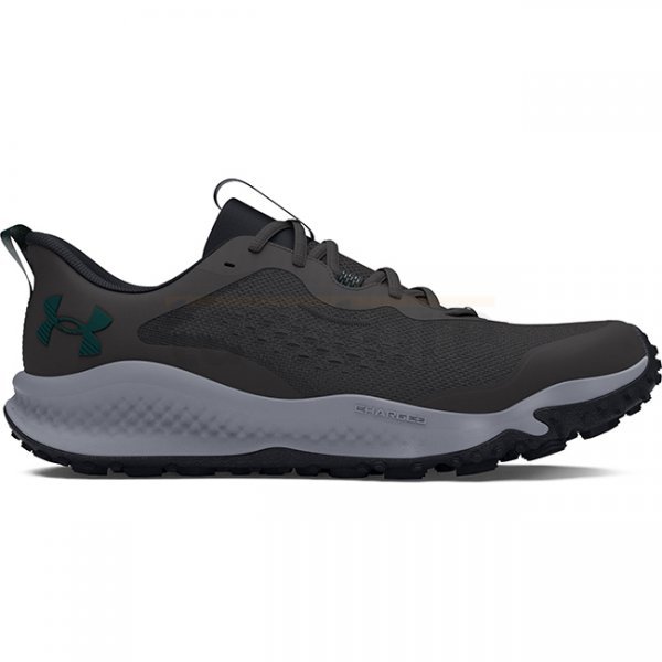 Under Armour Mens Charged Maven Trail Running Shoes - Castlerock / Black / Hydro Teal - 10