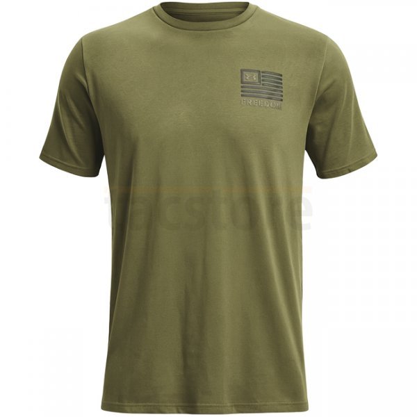 Under Armour Mens Freedom Left Chest T-Shirt - Marine OD Green / Baroque Green - M