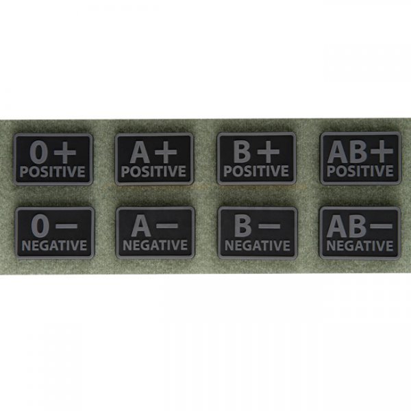 Helikon-Tex PVC Blood Patch 2pcs Set O POS - Black