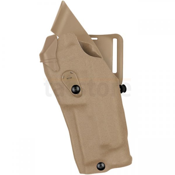 Safariland 6390RDS ALS Mid-Ride Holster STX Tactical Glock 17 MOS RedDot & TacLight - Dark Earth - Left