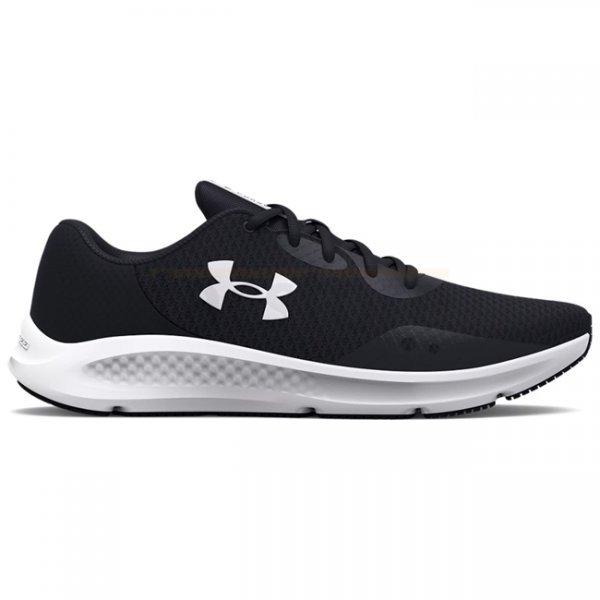 Under Armour Womens UA Charged Pursuit 3 Running Shoes - Black / White - 12