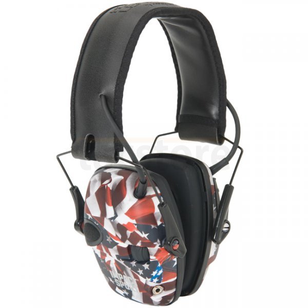 Howard Leight Impact Sport Sound Amplification Electronic Earmuff - US Flag