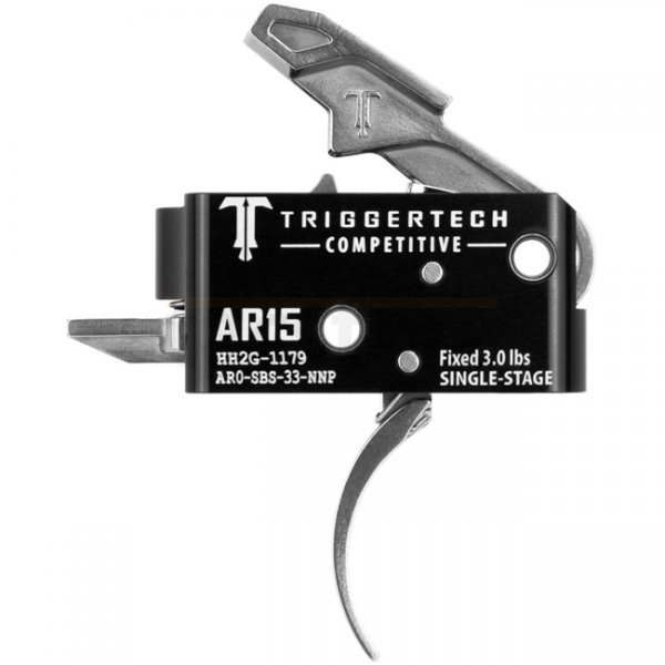 TriggerTech AR15 Single-Stage Competitive Trigger Pro Curved - Stainless