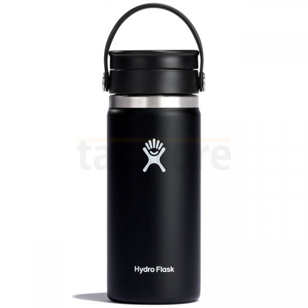 Hydro Flask Wide Mouth Insulated Bottle & Flex Sip Lid 16oz - Black