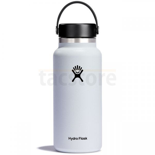 Hydro Flask Wide Mouth Insulated Water Bottle & Flex Cap 32oz - White